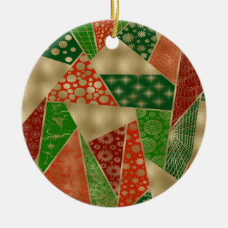 kersthoek keramisch ornament