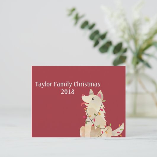 kersthoeken briefkaart (Staand voorkant)