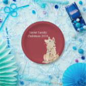 kersthoeken papieren bordje (Feest)