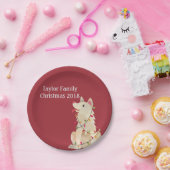 kersthoeken papieren bordje (Feest)