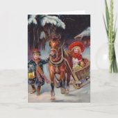 kersthoes feestdagen kaart (Voorkant)