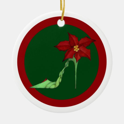 Kersthoge wintersieraad keramisch ornament (Voorkant)