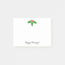 Kersthollebladeren en bessen feestdag post-it® notes