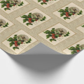 Kersthollekat Vintage Reproductie Cadeaupapier (Hoek)