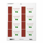 KerstHolly Adresetiketten Etiket (Full Sheet)