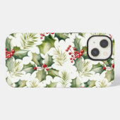 KerstHolly Berries iPhone Hoesje (Achterkant horizontaal)