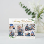 KerstHolly Berry 6 PHOTO Collage Greep Briefkaart (Staand voorkant)