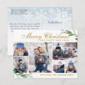 KerstHolly Berry 6 PHOTO Collage Greep Briefkaart (Voorkant / Achterkant)