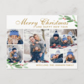 KerstHolly Berry 6 PHOTO Collage Greep Briefkaart (Voorkant)