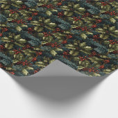 KerstHolly Berry Cadeaupapier (Hoek)