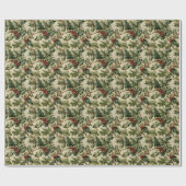 KerstHolly Berry Cadeaupapier (Vlak)