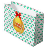 KerstHolly Berry Groot Cadeauzakje (Voorkant Gekanteld)