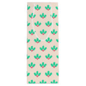 KerstHolly Berry Wijn Cadeautas (Achterkant)