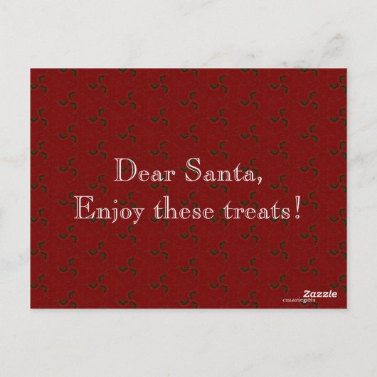 KerstHolly Briefkaart (Achterkant)