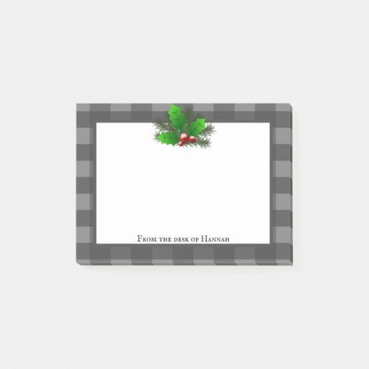 KerstHolly Buffalo Pset op maat Post-it® Notes (Voorkant)