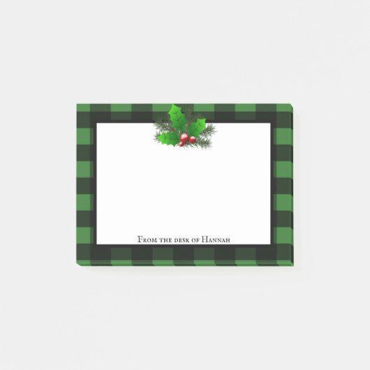 KerstHolly Buffalo Pset op maat Post-it® Notes (Voorkant)