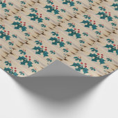 KerstHolly Cadeaupapier (Hoek)