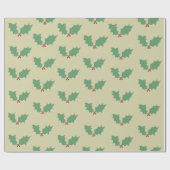 KerstHolly Cadeaupapier (Vlak)