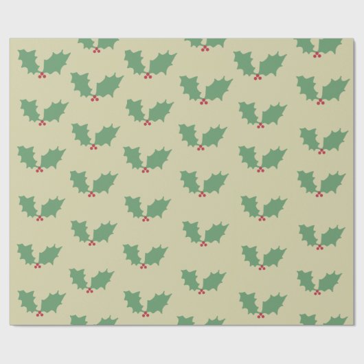 KerstHolly Cadeaupapier (Vlak)