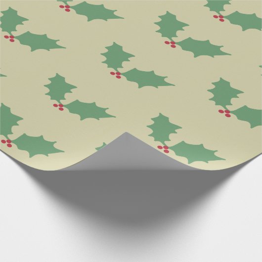 KerstHolly Cadeaupapier (Hoek)