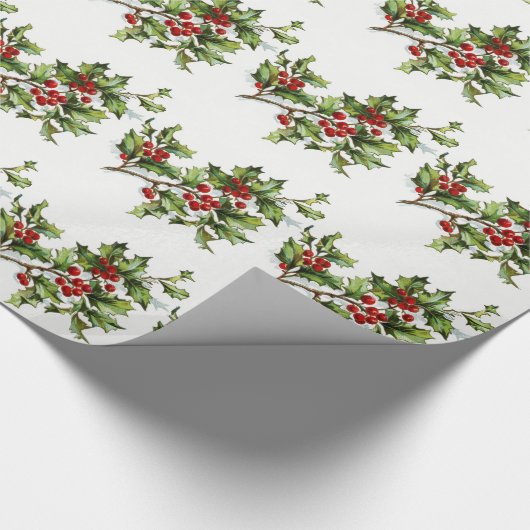 KerstHolly Cadeaupapier (Hoek)