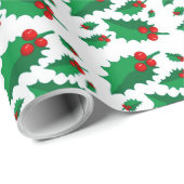KerstHolly Cadeaupapier (Rol Hoek)