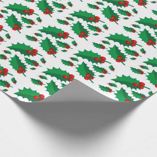 KerstHolly Cadeaupapier (Hoek)