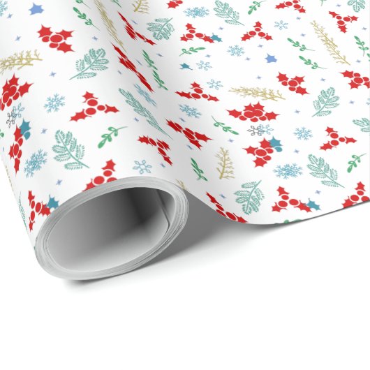 KerstHolly Cadeaupapier (Rol Hoek)