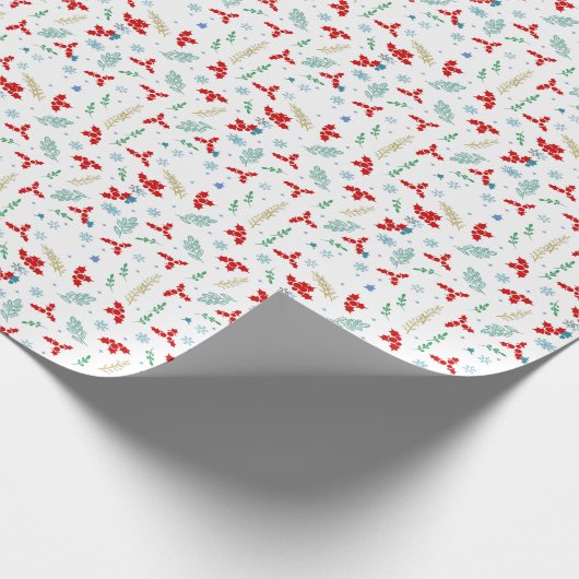 KerstHolly Cadeaupapier (Hoek)