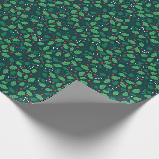 KerstHolly Cadeaupapier (Hoek)