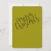 KerstHolly | Eén foto| Minimale feestdag Feestdagenkaart (Achterkant)