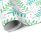 KerstHolly en Berries Cadeaupapier (Rol Hoek)