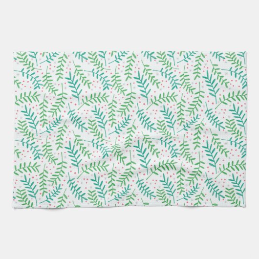 KerstHolly en Berries Theedoek (Horizontaal)