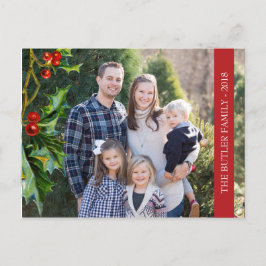 KerstHolly en Berry Holiday Foto Feestdagenkaart