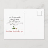 KerstHolly en Berry Holiday Foto Feestdagenkaart (Achterkant)