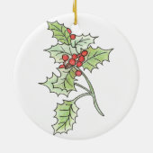 KerstHolly en Berry Ornament (Achterkant)