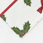 KerstHolly en Bws aangepaste fotosjabloon Fleece Deken (Hoek)