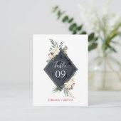 KerstHolly en White Roses Bouquet Lijst Kaart (Staand voorkant)