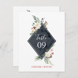 KerstHolly en White Roses Bouquet Lijst Kaart