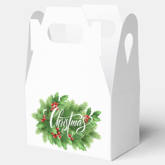 KerstHolly Favor Box Bedankdoosjes (Geopend)