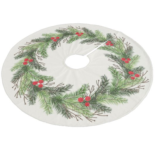 KerstHolly Fleece Kerstboom Rok (Gekanteld)