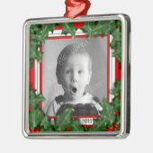 KerstHolly, Foto-Lijst, Red Ribbon Ornament (Links)