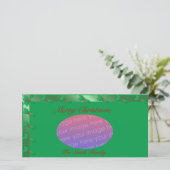 KerstHolly  fotokaart Feestdagenkaart (Staand voorkant)