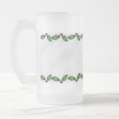 KerstHolly Frosted Mok (Links)