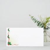 KerstHolly-grens Feestdagenkaart (Staand voorkant)