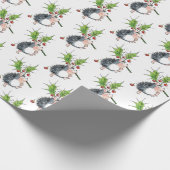 KerstHolly Hedegel Cadeaupapier (Hoek)