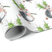 KerstHolly Hedegel Cadeaupapier (Rol Hoek)