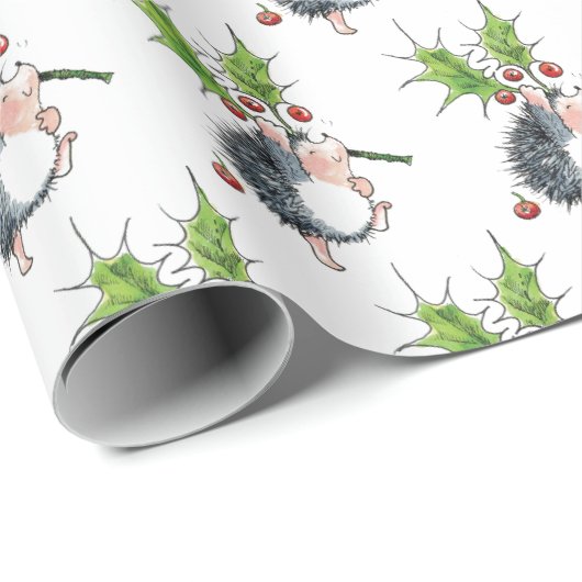 KerstHolly Hedegel Cadeaupapier (Rol Hoek)