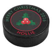 KerstHolly Hockey Puck (3/4)