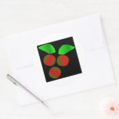 KerstHolly III Ronde Sticker (Envelop)